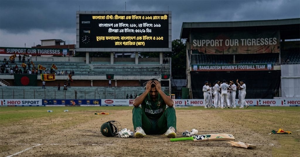 কলম্বো টেস্টে ধস