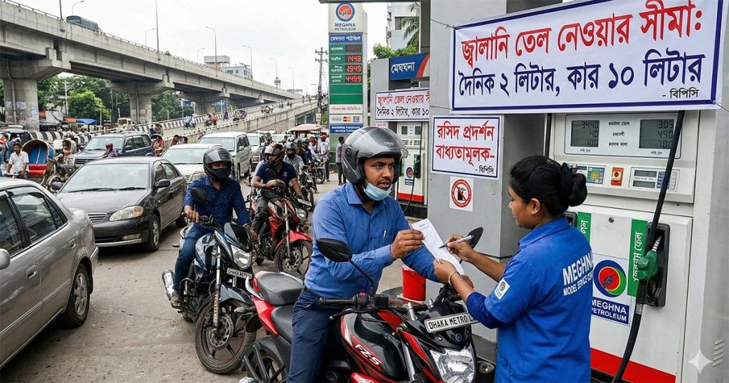 যানবাহনে জ্বালানি তেলের সীমা নির্ধারণ